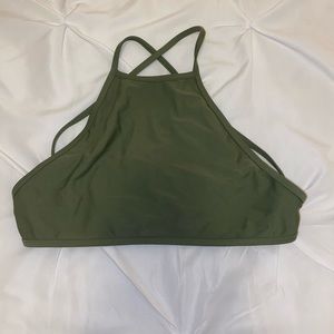 Aerie high neck bikini top